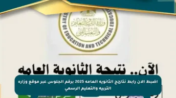 اضبط الآن رابط نتائج الثانوية العامة 2025 برقم الجلوس عبر موقع وزارة التربية والتعليم الرسمي